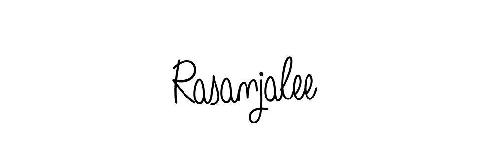Use a signature maker to create a handwritten signature online. With this signature software, you can design (Angelique-Rose-font-FFP) your own signature for name Rasanjalee. Rasanjalee signature style 5 images and pictures png