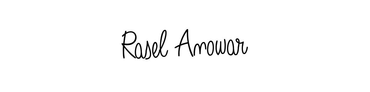 Make a beautiful signature design for name Rasel Anowar. With this signature (Angelique-Rose-font-FFP) style, you can create a handwritten signature for free. Rasel Anowar signature style 5 images and pictures png