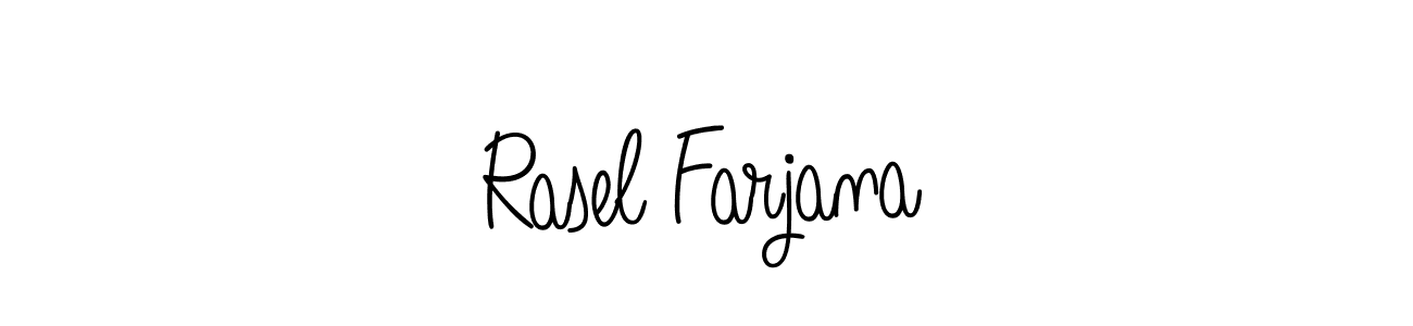 Design your own signature with our free online signature maker. With this signature software, you can create a handwritten (Angelique-Rose-font-FFP) signature for name Rasel Farjana. Rasel Farjana signature style 5 images and pictures png