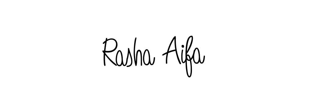 How to make Rasha Aifa name signature. Use Angelique-Rose-font-FFP style for creating short signs online. This is the latest handwritten sign. Rasha Aifa signature style 5 images and pictures png