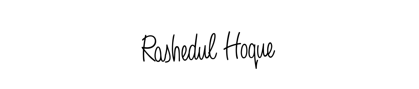 You should practise on your own different ways (Angelique-Rose-font-FFP) to write your name (Rashedul Hoque) in signature. don't let someone else do it for you. Rashedul Hoque signature style 5 images and pictures png