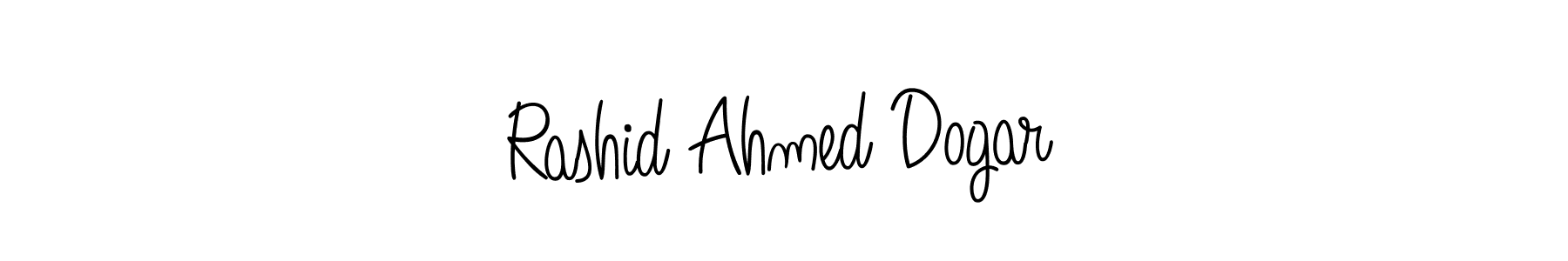 Make a beautiful signature design for name Rashid Ahmed Dogar. With this signature (Angelique-Rose-font-FFP) style, you can create a handwritten signature for free. Rashid Ahmed Dogar signature style 5 images and pictures png