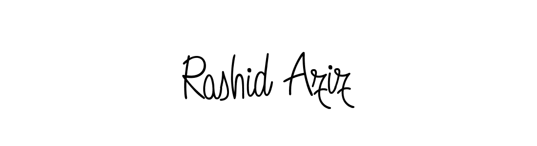 Angelique-Rose-font-FFP is a professional signature style that is perfect for those who want to add a touch of class to their signature. It is also a great choice for those who want to make their signature more unique. Get Rashid Aziz name to fancy signature for free. Rashid Aziz signature style 5 images and pictures png