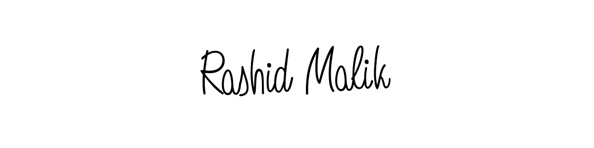 How to make Rashid Malik name signature. Use Angelique-Rose-font-FFP style for creating short signs online. This is the latest handwritten sign. Rashid Malik signature style 5 images and pictures png