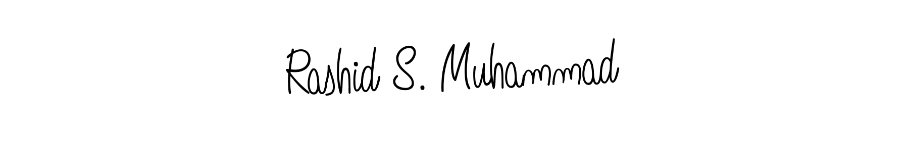 Create a beautiful signature design for name Rashid S. Muhammad. With this signature (Angelique-Rose-font-FFP) fonts, you can make a handwritten signature for free. Rashid S. Muhammad signature style 5 images and pictures png