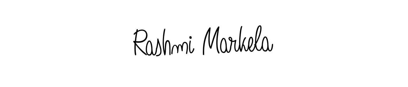 Create a beautiful signature design for name Rashmi Markela. With this signature (Angelique-Rose-font-FFP) fonts, you can make a handwritten signature for free. Rashmi Markela signature style 5 images and pictures png