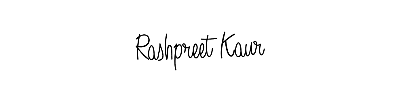 How to make Rashpreet Kaur name signature. Use Angelique-Rose-font-FFP style for creating short signs online. This is the latest handwritten sign. Rashpreet Kaur signature style 5 images and pictures png