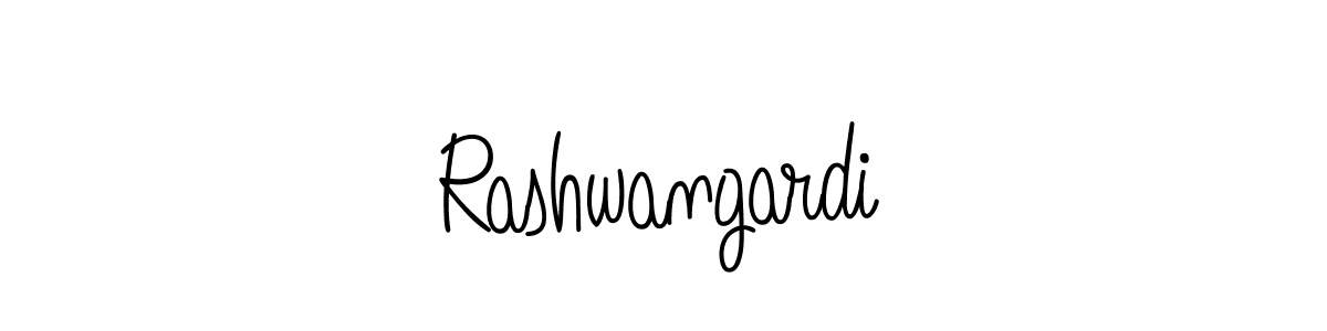 Make a beautiful signature design for name Rashwangardi. With this signature (Angelique-Rose-font-FFP) style, you can create a handwritten signature for free. Rashwangardi signature style 5 images and pictures png