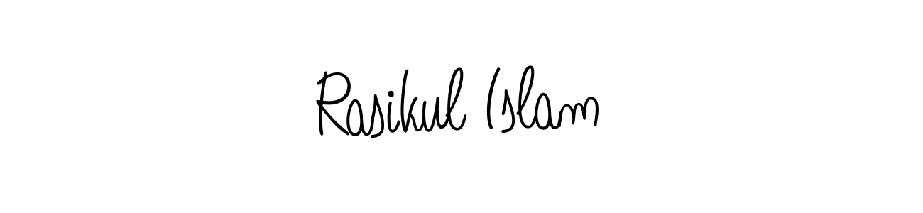 You should practise on your own different ways (Angelique-Rose-font-FFP) to write your name (Rasikul Islam) in signature. don't let someone else do it for you. Rasikul Islam signature style 5 images and pictures png
