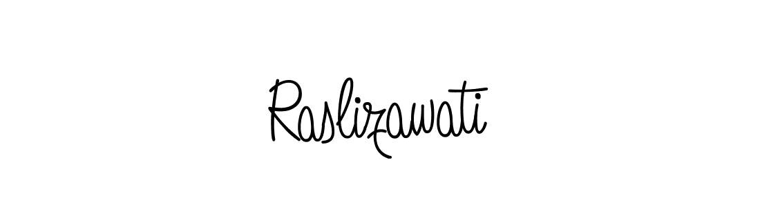 Use a signature maker to create a handwritten signature online. With this signature software, you can design (Angelique-Rose-font-FFP) your own signature for name Raslizawati. Raslizawati signature style 5 images and pictures png