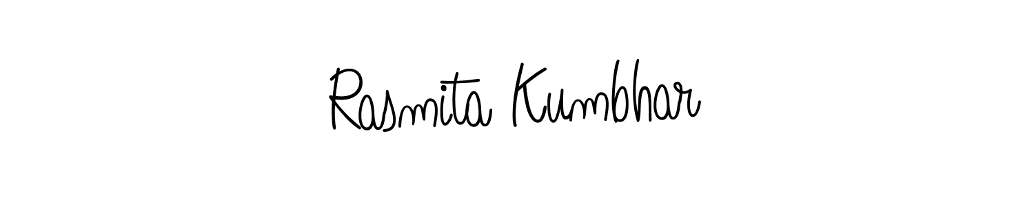 Make a beautiful signature design for name Rasmita Kumbhar. With this signature (Angelique-Rose-font-FFP) style, you can create a handwritten signature for free. Rasmita Kumbhar signature style 5 images and pictures png