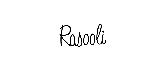 Rasooli stylish signature style. Best Handwritten Sign (Angelique-Rose-font-FFP) for my name. Handwritten Signature Collection Ideas for my name Rasooli. Rasooli signature style 5 images and pictures png