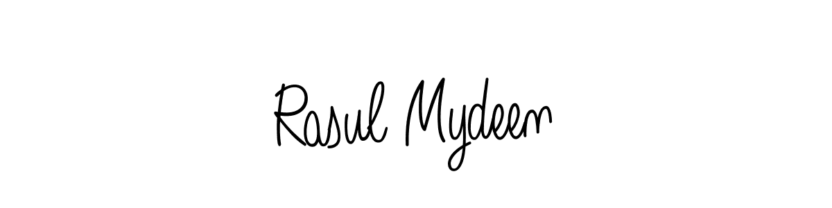 This is the best signature style for the Rasul Mydeen name. Also you like these signature font (Angelique-Rose-font-FFP). Mix name signature. Rasul Mydeen signature style 5 images and pictures png