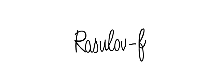 How to make Rasulov-f name signature. Use Angelique-Rose-font-FFP style for creating short signs online. This is the latest handwritten sign. Rasulov-f signature style 5 images and pictures png