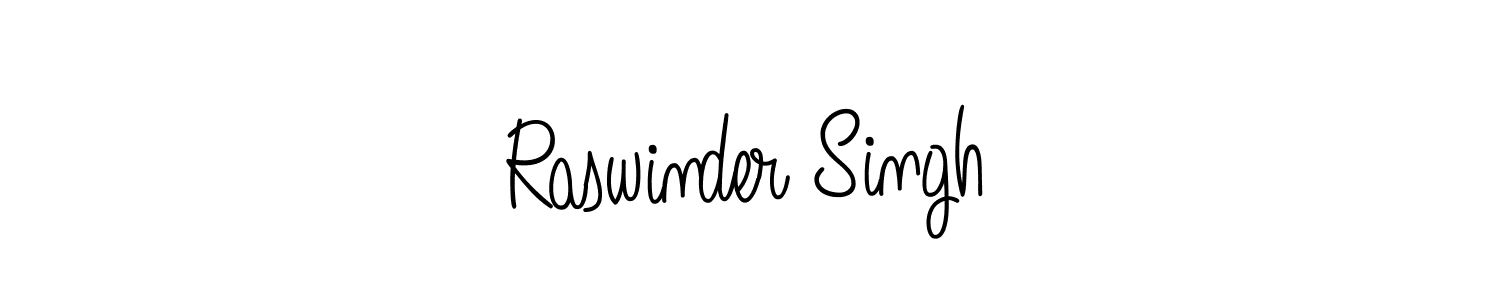 Use a signature maker to create a handwritten signature online. With this signature software, you can design (Angelique-Rose-font-FFP) your own signature for name Raswinder Singh. Raswinder Singh signature style 5 images and pictures png