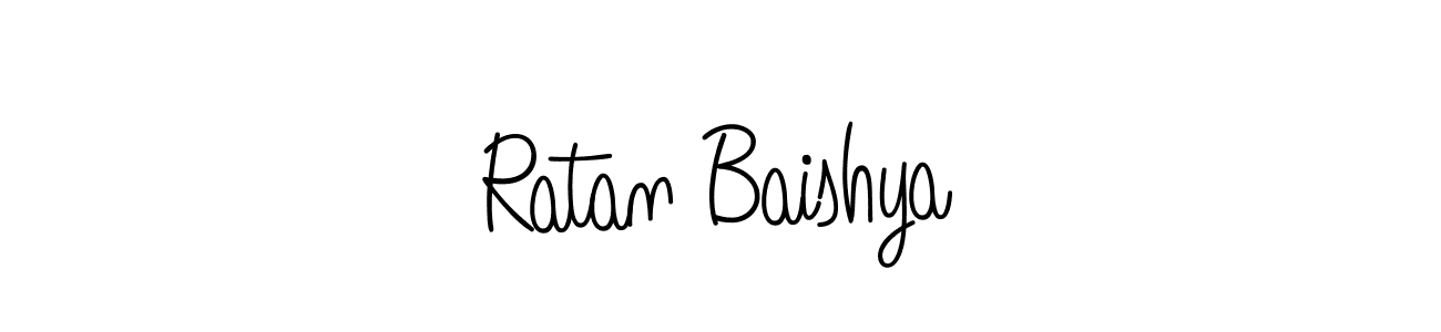 Design your own signature with our free online signature maker. With this signature software, you can create a handwritten (Angelique-Rose-font-FFP) signature for name Ratan Baishya. Ratan Baishya signature style 5 images and pictures png