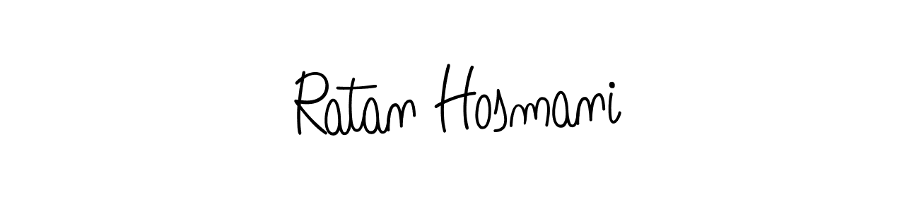 Make a beautiful signature design for name Ratan Hosmani. With this signature (Angelique-Rose-font-FFP) style, you can create a handwritten signature for free. Ratan Hosmani signature style 5 images and pictures png