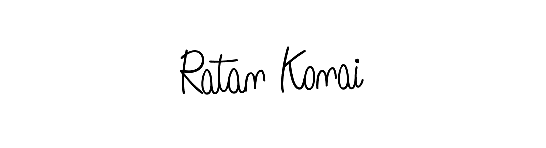 You should practise on your own different ways (Angelique-Rose-font-FFP) to write your name (Ratan Konai) in signature. don't let someone else do it for you. Ratan Konai signature style 5 images and pictures png