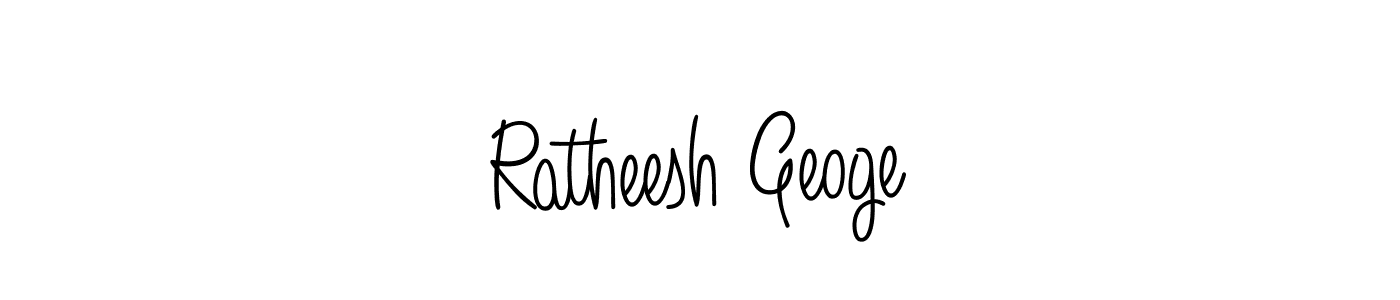 Ratheesh Geoge stylish signature style. Best Handwritten Sign (Angelique-Rose-font-FFP) for my name. Handwritten Signature Collection Ideas for my name Ratheesh Geoge. Ratheesh Geoge signature style 5 images and pictures png