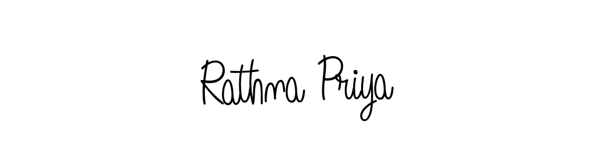 You should practise on your own different ways (Angelique-Rose-font-FFP) to write your name (Rathna Priya) in signature. don't let someone else do it for you. Rathna Priya signature style 5 images and pictures png