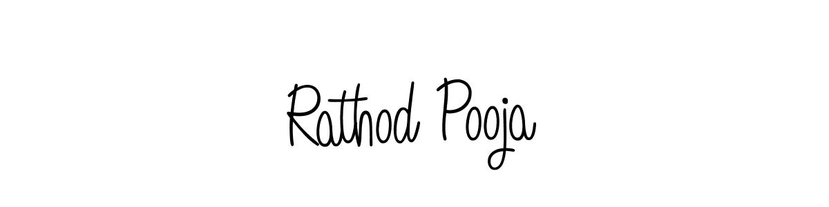 Rathod Pooja stylish signature style. Best Handwritten Sign (Angelique-Rose-font-FFP) for my name. Handwritten Signature Collection Ideas for my name Rathod Pooja. Rathod Pooja signature style 5 images and pictures png
