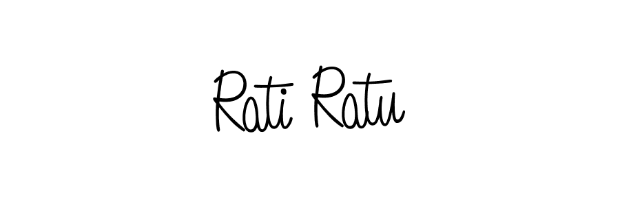 Rati Ratu stylish signature style. Best Handwritten Sign (Angelique-Rose-font-FFP) for my name. Handwritten Signature Collection Ideas for my name Rati Ratu. Rati Ratu signature style 5 images and pictures png