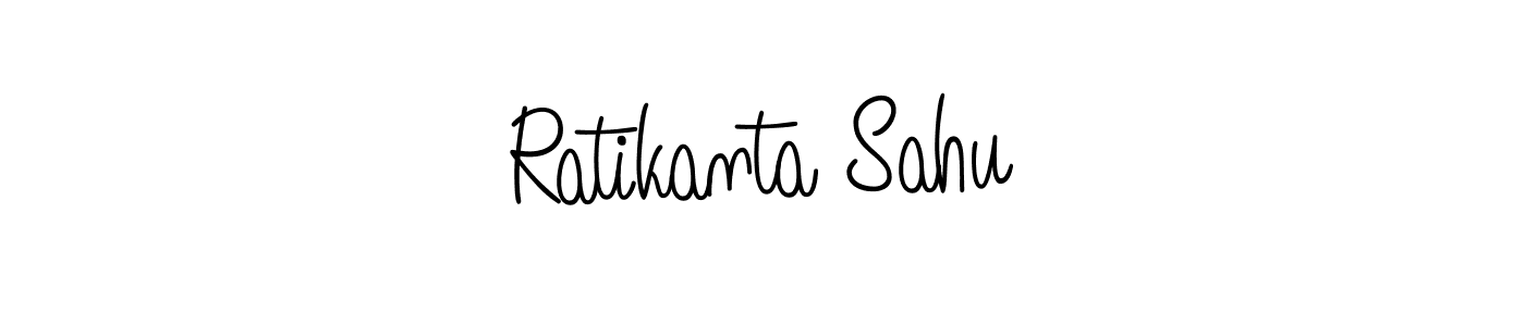 You should practise on your own different ways (Angelique-Rose-font-FFP) to write your name (Ratikanta Sahu) in signature. don't let someone else do it for you. Ratikanta Sahu signature style 5 images and pictures png