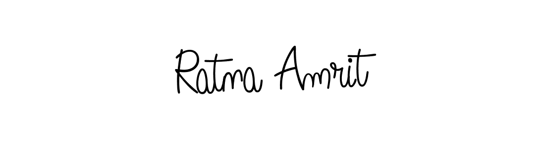 Use a signature maker to create a handwritten signature online. With this signature software, you can design (Angelique-Rose-font-FFP) your own signature for name Ratna Amrit. Ratna Amrit signature style 5 images and pictures png