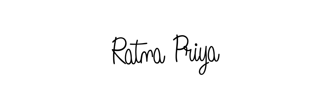 How to make Ratna Priya name signature. Use Angelique-Rose-font-FFP style for creating short signs online. This is the latest handwritten sign. Ratna Priya signature style 5 images and pictures png