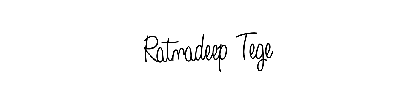 Ratnadeep Tege stylish signature style. Best Handwritten Sign (Angelique-Rose-font-FFP) for my name. Handwritten Signature Collection Ideas for my name Ratnadeep Tege. Ratnadeep Tege signature style 5 images and pictures png