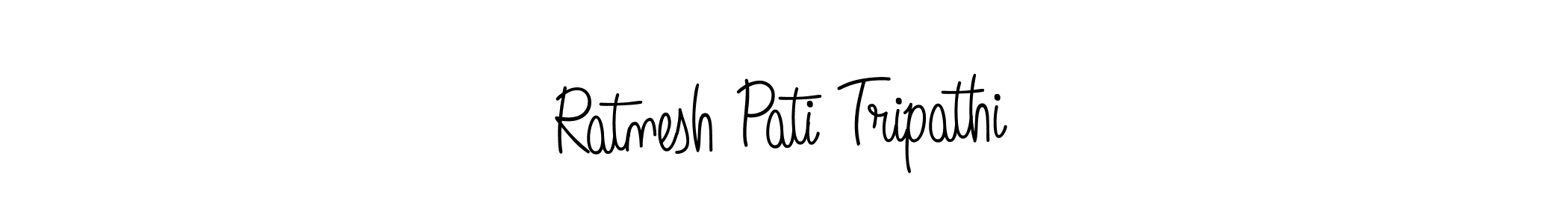 The best way (Angelique-Rose-font-FFP) to make a short signature is to pick only two or three words in your name. The name Ratnesh Pati Tripathi include a total of six letters. For converting this name. Ratnesh Pati Tripathi signature style 5 images and pictures png