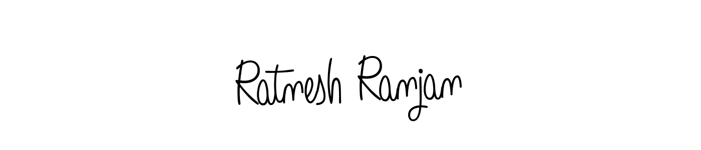 The best way (Angelique-Rose-font-FFP) to make a short signature is to pick only two or three words in your name. The name Ratnesh Ranjan include a total of six letters. For converting this name. Ratnesh Ranjan signature style 5 images and pictures png