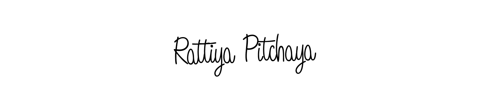 Use a signature maker to create a handwritten signature online. With this signature software, you can design (Angelique-Rose-font-FFP) your own signature for name Rattiya Pitchaya. Rattiya Pitchaya signature style 5 images and pictures png