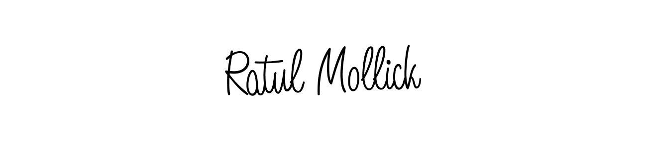 You should practise on your own different ways (Angelique-Rose-font-FFP) to write your name (Ratul Mollick) in signature. don't let someone else do it for you. Ratul Mollick signature style 5 images and pictures png