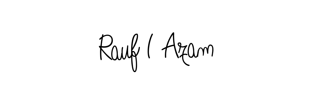 How to Draw Rauf I Azam signature style? Angelique-Rose-font-FFP is a latest design signature styles for name Rauf I Azam. Rauf I Azam signature style 5 images and pictures png