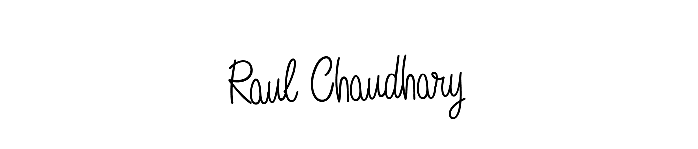 You should practise on your own different ways (Angelique-Rose-font-FFP) to write your name (Raul Chaudhary) in signature. don't let someone else do it for you. Raul Chaudhary signature style 5 images and pictures png
