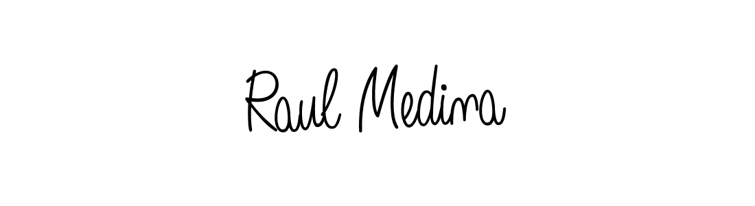 Raul Medina stylish signature style. Best Handwritten Sign (Angelique-Rose-font-FFP) for my name. Handwritten Signature Collection Ideas for my name Raul Medina. Raul Medina signature style 5 images and pictures png