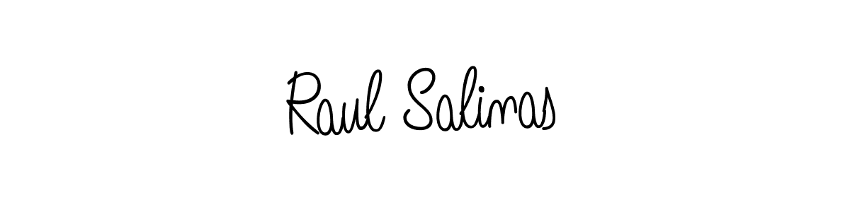 You should practise on your own different ways (Angelique-Rose-font-FFP) to write your name (Raul Salinas) in signature. don't let someone else do it for you. Raul Salinas signature style 5 images and pictures png