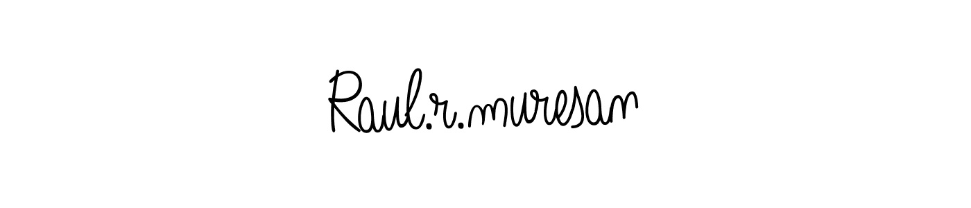 How to make Raul.r.muresan name signature. Use Angelique-Rose-font-FFP style for creating short signs online. This is the latest handwritten sign. Raul.r.muresan signature style 5 images and pictures png