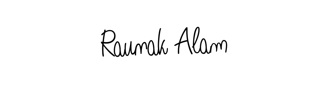 Create a beautiful signature design for name Raunak Alam. With this signature (Angelique-Rose-font-FFP) fonts, you can make a handwritten signature for free. Raunak Alam signature style 5 images and pictures png