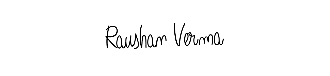 Angelique-Rose-font-FFP is a professional signature style that is perfect for those who want to add a touch of class to their signature. It is also a great choice for those who want to make their signature more unique. Get Raushan Verma name to fancy signature for free. Raushan Verma signature style 5 images and pictures png