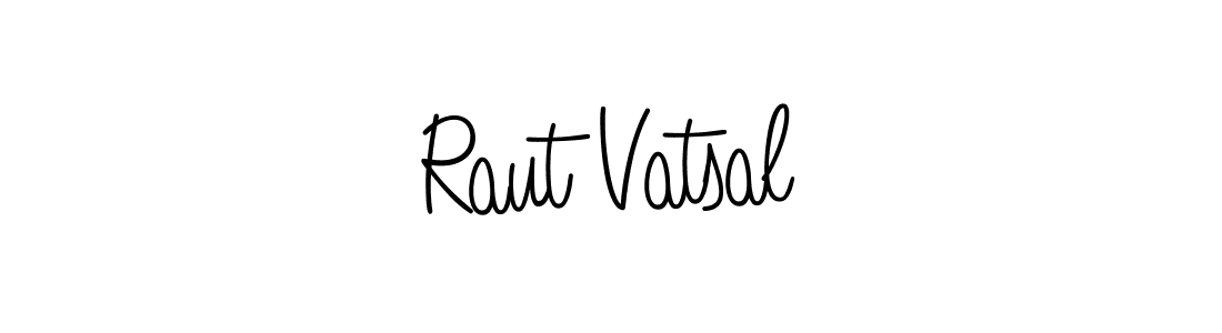 How to Draw Raut Vatsal signature style? Angelique-Rose-font-FFP is a latest design signature styles for name Raut Vatsal. Raut Vatsal signature style 5 images and pictures png