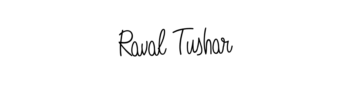 The best way (Angelique-Rose-font-FFP) to make a short signature is to pick only two or three words in your name. The name Raval Tushar include a total of six letters. For converting this name. Raval Tushar signature style 5 images and pictures png