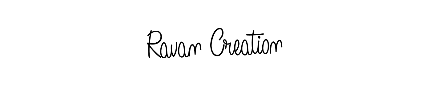 How to make Ravan Creation signature? Angelique-Rose-font-FFP is a professional autograph style. Create handwritten signature for Ravan Creation name. Ravan Creation signature style 5 images and pictures png