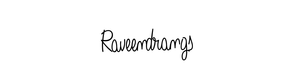 Make a beautiful signature design for name Raveendrangs. With this signature (Angelique-Rose-font-FFP) style, you can create a handwritten signature for free. Raveendrangs signature style 5 images and pictures png