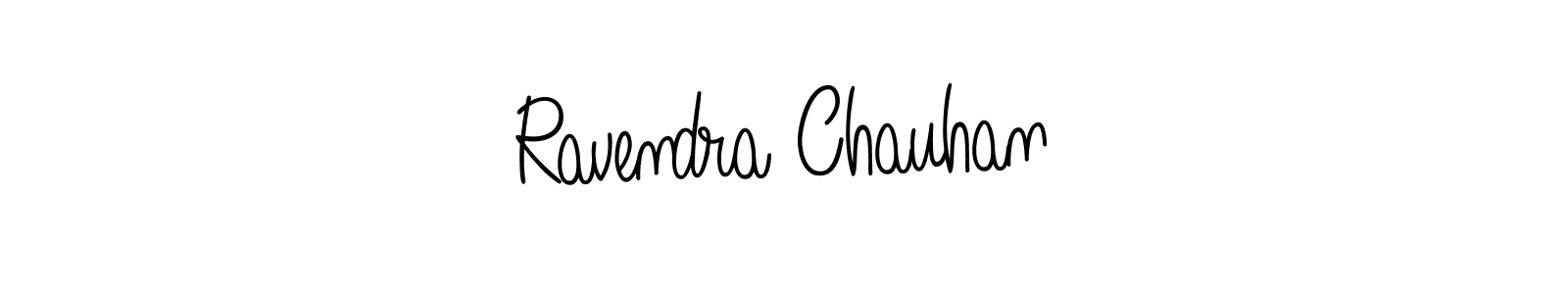 How to make Ravendra Chauhan name signature. Use Angelique-Rose-font-FFP style for creating short signs online. This is the latest handwritten sign. Ravendra Chauhan signature style 5 images and pictures png