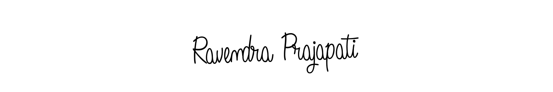 Design your own signature with our free online signature maker. With this signature software, you can create a handwritten (Angelique-Rose-font-FFP) signature for name Ravendra Prajapati. Ravendra Prajapati signature style 5 images and pictures png