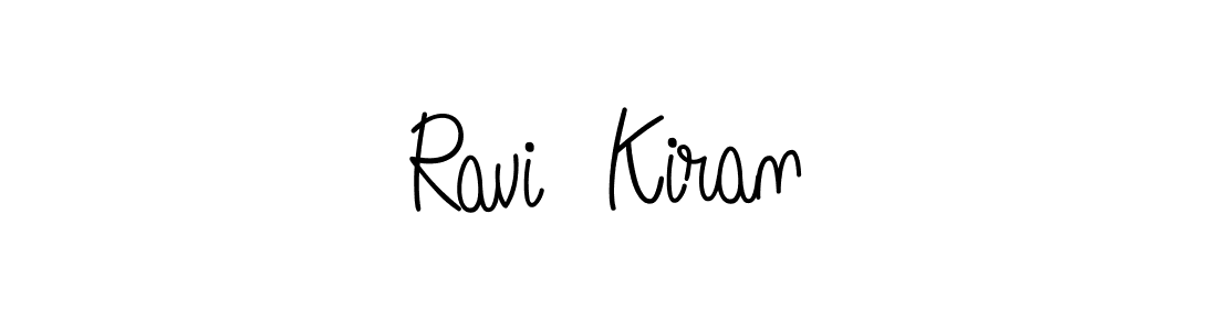 How to make Ravi  Kiran name signature. Use Angelique-Rose-font-FFP style for creating short signs online. This is the latest handwritten sign. Ravi  Kiran signature style 5 images and pictures png