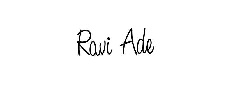 Use a signature maker to create a handwritten signature online. With this signature software, you can design (Angelique-Rose-font-FFP) your own signature for name Ravi Ade. Ravi Ade signature style 5 images and pictures png