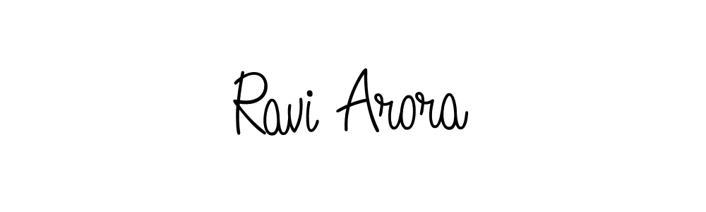 Design your own signature with our free online signature maker. With this signature software, you can create a handwritten (Angelique-Rose-font-FFP) signature for name Ravi Arora. Ravi Arora signature style 5 images and pictures png